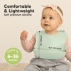 KeaBabies 2-Pack Silicone Bibs For Babies, Food Grade Silicone Baby Bibs for Eating, Feeding, Toddler Bibs, Boys, Girls - 3 of 4