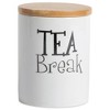 Design Imports White Coffee/Sugar/Tea Ceramic Canister Set/3 - 2 of 4
