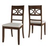 ChaletPosh Wooden Dining Chair With Warm Grey Cover (Set of 2) - 3 of 4