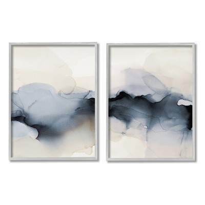 Stupell Industries Mysterious Abstract Painting 2 Piece Framed Giclee Art Set
