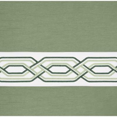 Sage Green Polyester Rod Pocket Kitchen Curtain Set, 24-inch Long