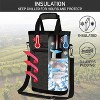 OPUX Two Bottle Wine Bag Carrier Tote, Insulated Leakproof Cooler Travel BYOB Picnic, Gift Men Women Birthday Christmas - 3 of 4