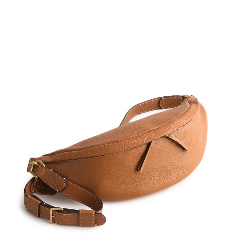 Vera Bradley Women's Leather Tifton Circular Sling Bag Roasted Pecan