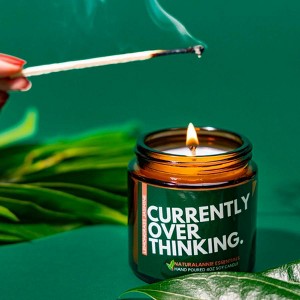 NaturalAnnie Essentials Currently Overthinking Lemongrass & Jasmine Soy Candle - 1 of 4