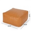 Vynxaria Candy Contemporary Faux Leather Square Pouf ¨C Versatile Ottoman & Floor Cushion - 2 of 4