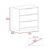 NicBex 3 Drawers Dresser for Bedroom,Modern Style Wooden Drawers with Black Handle,Dressers for Kids Room,Living Room,Entry and Hallway - 3 of 4