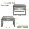Gymojoy 2 Pieces Outdoor Patio Ottoman with Removable Cushions - 2 of 4