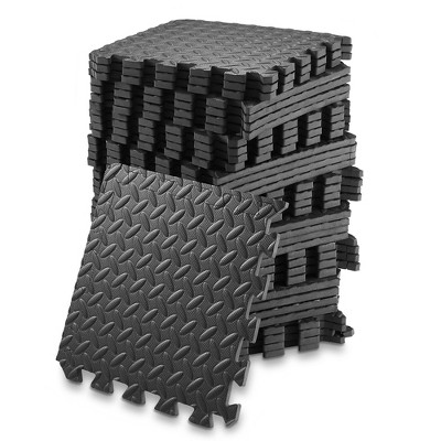 Philosophy Gym pack Of 36 Exercise flooring Mats - 12 X 12 Inch Foam Rubber  interlocking puzzle Floor Tiles - Black : Target