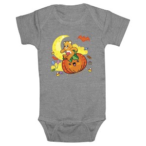 Infant's Care Bears Halloween Tenderheart Cute Pumpkin Bodysuit - 1 of 3