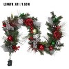 TackView 6 Ft Pre-Lit Christmas Garland with 20 Led Lights, Xmas Garland, Garland with Timer for Mantle Staircase Table Decoration - 4 of 4