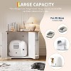 Cat Litter Box Enclosure Cabinet, Large Furniture Hider, Dog-Proof Design with Non-Slip Mat, Easy Assembly Cabinet for Home Use - 4 of 4