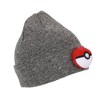 Pokemon 3D Plush Pokeball Youth Gray Cuff Beanie - 2 of 4