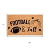 HomeRoots 17" X 29" Natural And Black Football Fall Outdoor Coir Door Mat - 3 of 4