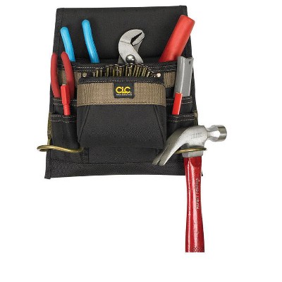 CLC 3 in. W X 12.75 in. H Polyester Tool Bag 8 pocket Black/Tan 1 pc