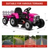 12V Kids Ride On Tractor with Trailer & Remote Control, Toddler Electric Vehicle Car with LED Headlights for 3-6 Years Children - 3 of 4