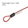Unique Bargains Security Steel Cable Coated Luggage Lock Wire Rope w Double Loop - 2 of 4