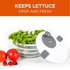 COMMERCIAL CHEF Salad Spinner with Lock Top and Salad Salad Bowl for Serving - 3 of 4