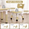 Kids Table and Chairs Set - 23" Height Adjustable Toddler Table with 4 Chairs, Erasable Art Desk for Preschool & Playroom (Ages 2-10) - 3 of 4