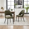 Set of 2 YOUNIKE Modern Armless Dining Chairs Upholstered Kitchen & Dining Room Chairs Vanity Side Chair 22.83"Wx22.05"Dx34.65"H - 4 of 4