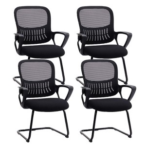 JIONJOY Office Desk Chair No Wheels Set of 4 | Black - 1 of 4