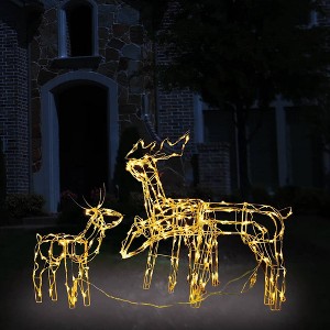 Aghana Digitals 3 Reindeer Christmas Light Display - 229 LED Warm White USB-Powered Indoor/Outdoor - 1 of 4