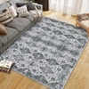 Washable Neutral Area Rugs Vintage Floral Retro Boho Geometric Carpet for Living Room Bedroom Dining Room Nursery Kids Room Hallway Entryway - 4 of 4