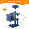 FDW 36 Inch Cat Tree Cat Tower Tall with Scratching Posts Cozy Condo Multi-Level Furniture Activity Center Cat Furniture for Indoor Cats - 2 of 4