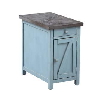 Skye Occasional 1 Drawer and 1 Door Chairside Cabinet Blue - Treasure Trove Accents
