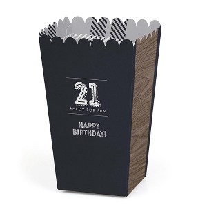 Big Dot of Happiness Finally 21 - 21st Birthday Party Favor Popcorn Treat Boxes - Set of 12 - 1 of 4