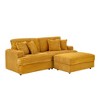 82" L-Shaped Sectional Sofa with Movable Footstool & Storage, 4 Toss Pillows - 3 of 4