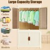 Portable Closet Wardrobe with Wheels, 10 Hangers - 4 of 4