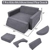 Acekool 7-Piece Kids Play Couch – Modular Convertible Sofa with Soft Navy Covers for Playrooms & Indoor Adventures - 3 of 4