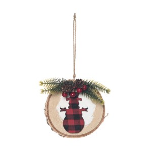 Gallerie II Snowman Buffalo Plaid Ornament - 1 of 4