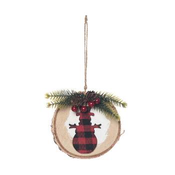 6” Buffalo Plaid Animal Ornament - Decorator's Warehouse