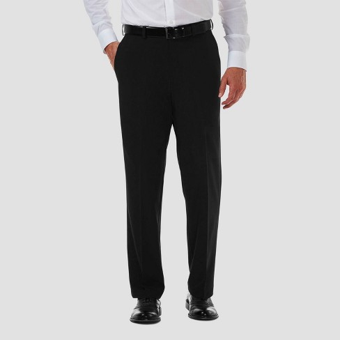 Haggar Men's Cool 18 Pro Classic Fit Flat Front Casual Pants - Black 36x31  : Target