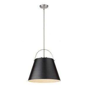 Z-Studio Industrial Single-Light Pendant - 18" Steel Shade, Dimmable, Dry Rated - 1 of 1