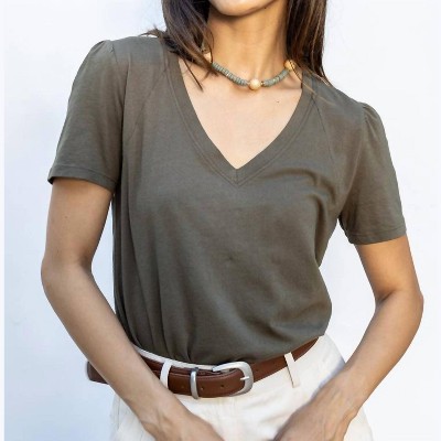 Women's V-neck Raglan Short Sleeve Tee - bobi