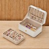 Travel Jewelry Case, Portable 2-Layer Jewelry Box Versatile Earring Storage - 2 of 4
