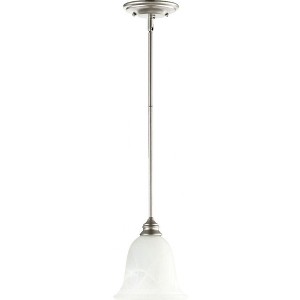 Quorum Lighting Bryant 1-Light Mini Pendant, Classic Nickel, 8W x 12H, Stem Hanging, Dry Rated - 1 of 1