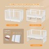 JOYMOR 8 in 1 Convertible Crib, Include 2” Mattress, Converts to Bassinet, Mid Crib, Full Size Crib, Daybed,Toddler Bed and Playard - 4 of 4