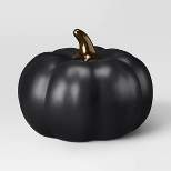 Medium Ceramic Halloween Pumpkin with Gold Stem - Threshold™