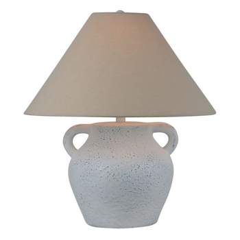 SAGEBROOK HOME 23" Textured Jug Table Lamp White/Gray