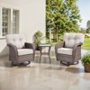 Belord 3 Pieces Small Patio Furniture Set with Swivel Chairs and Tempered Glass Top Accent Table, Outdoor Conversation Set with Extra Wide Back - 2 of 4