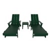 WestinTrends Ashore Modern Poly Reclining Chaise Lounge Set with Side Table - 4 of 4