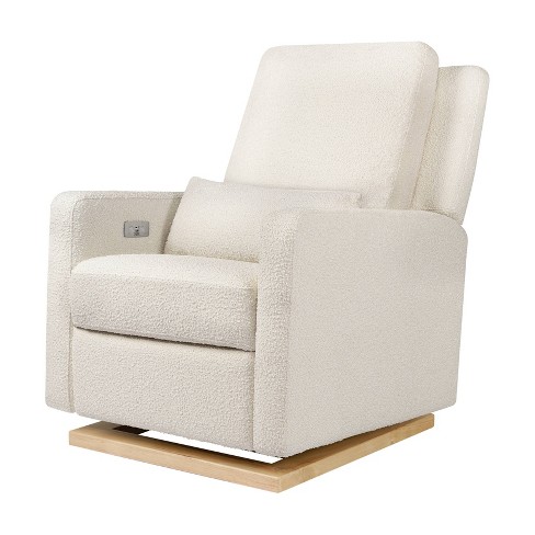 Babyletto Sigi Glider Power Recliner With Electronic Control And Usb Ivory Boucle light Wood Base Target