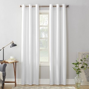 No. 918 Semi-Sheer Montego Casual Textured Grommet Curtain Panel - 1 of 4