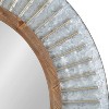 Kate and Laurel Deely Round Metal Round Mirror, 29" Diameter, Rustic Brown - 3 of 4