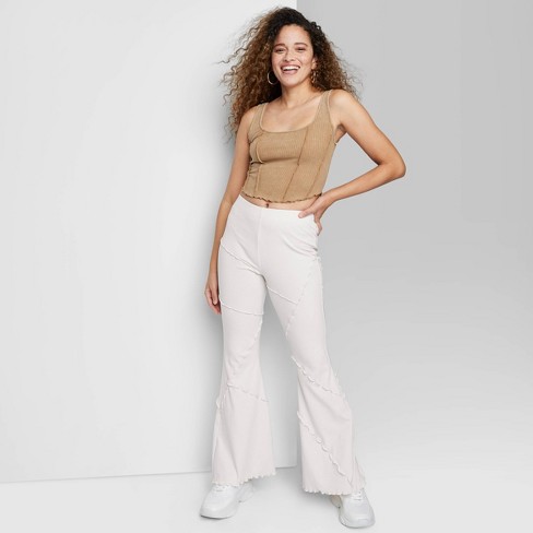 Women's High-waisted Ribbed Flare Leggings - Wild Fable™ : Target