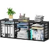 Simple Trending 19 Tier Desk File Organizer, Long Paper Letter Tray Organizer with 18 Mesh Sliding Trays for Office, DIY-able, Black - 2 of 4