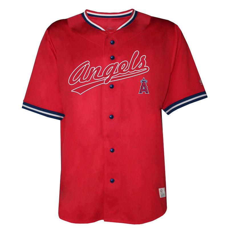 MLB Los Angeles Angels Men&#39;s Button Down Jersey, 1 of 4
